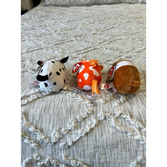 Teeny Ty Stuffed Annimal Plush Lot Dalmation Fish Dog - Picture 3 of 6